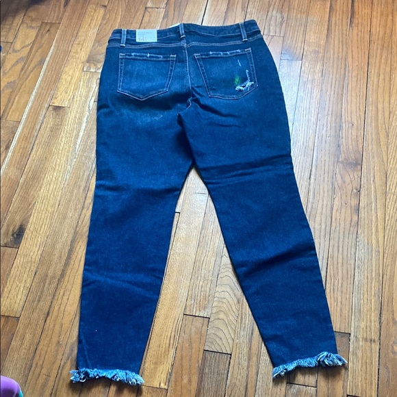 Blue Ankle Cropped Distressed Jeans - Picture 2 of 3